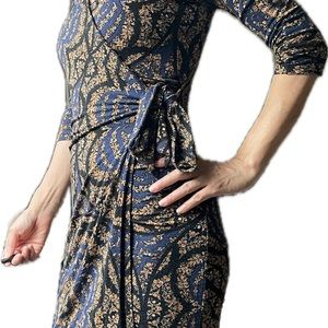 Anthropologie faux wrap dress S